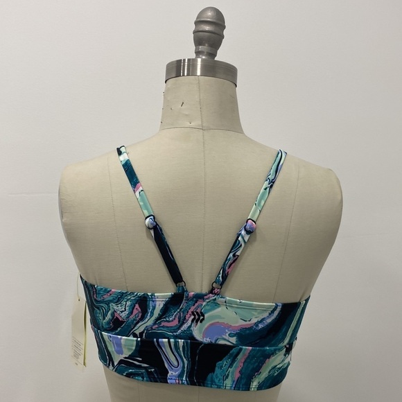 Woman's Longline Bikini Top by All In Motion Blue Size S (4-6) - Picture 6 of 8
